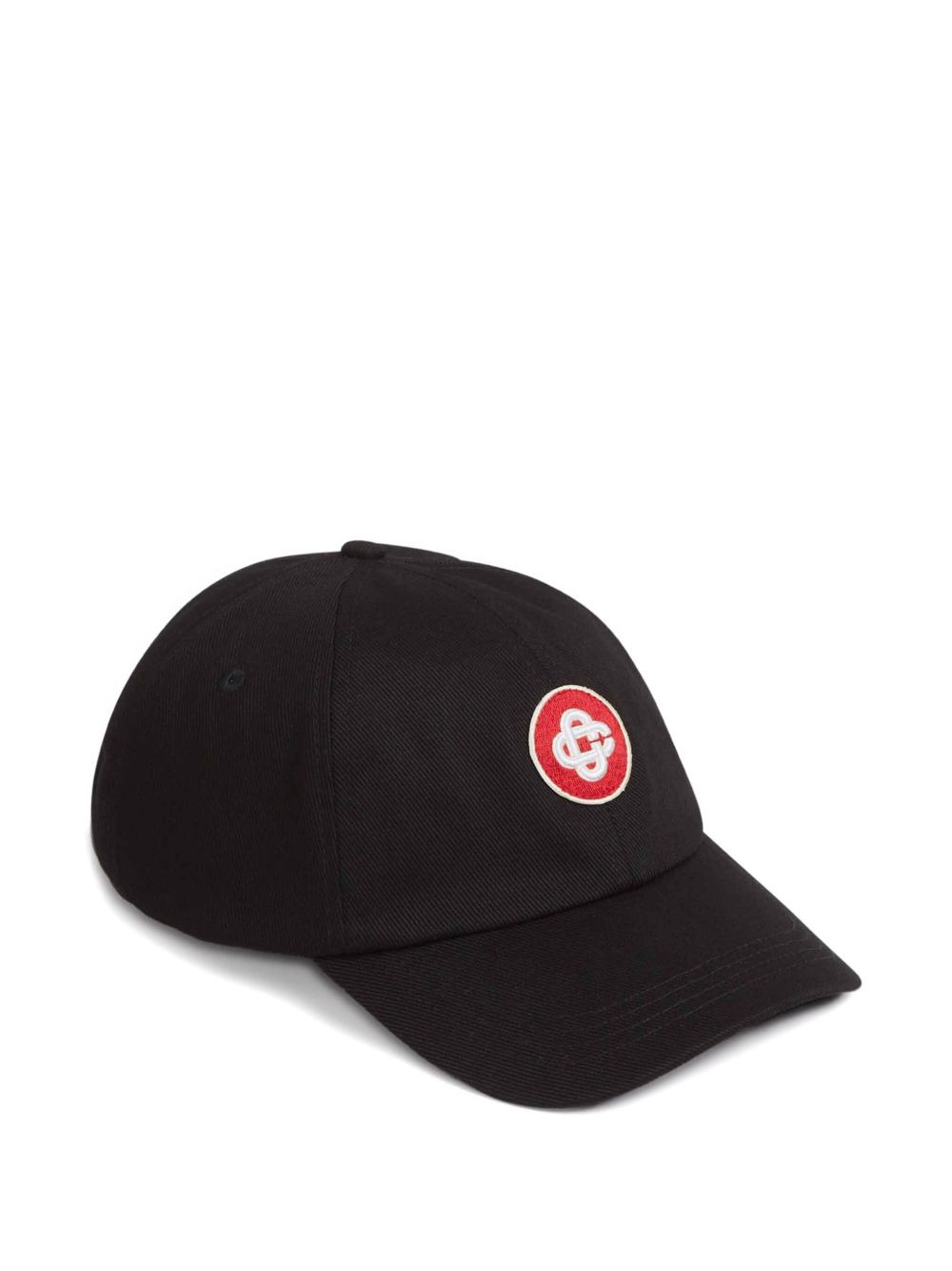 logo-embroidered twill cap - 1