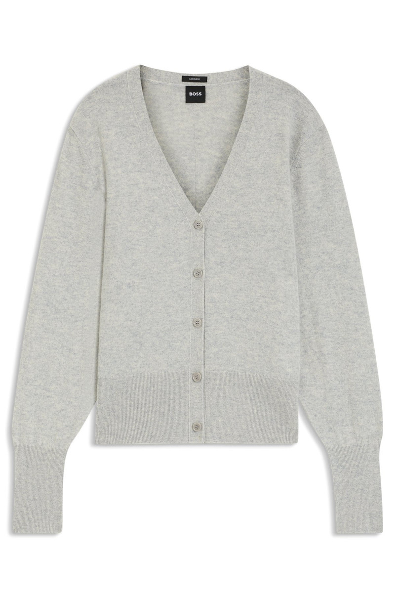 RIBBED-TRIM CARDIGAN IN CASHMERE 1