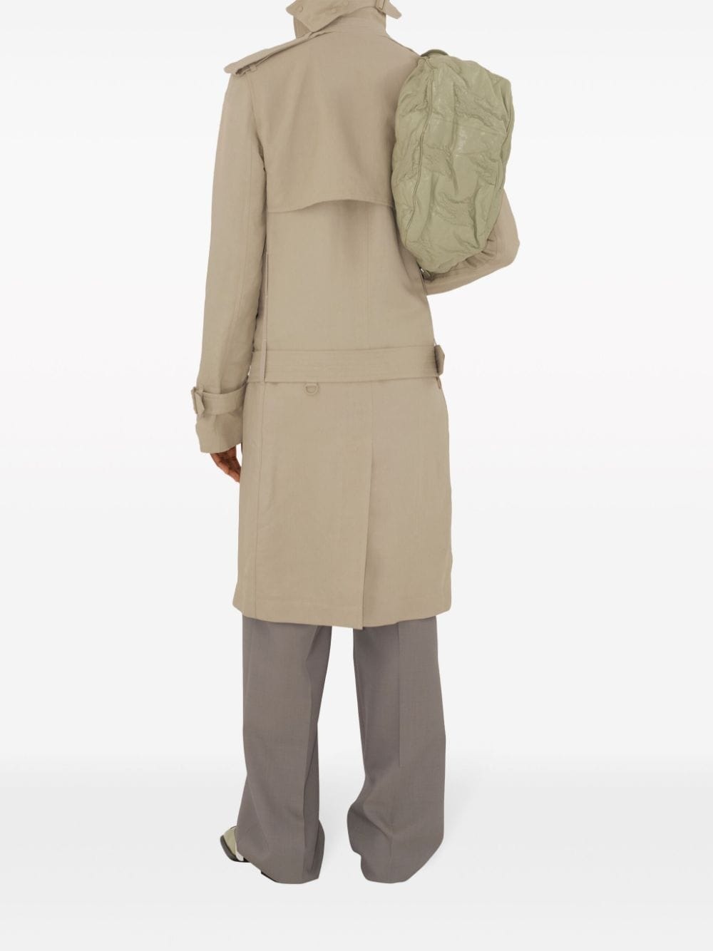 belted-waist trench coat - 4