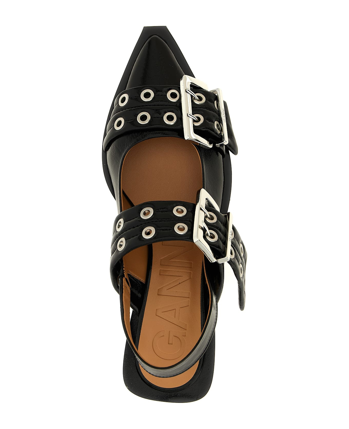 'black Feminine Buckle' Slingback - 4