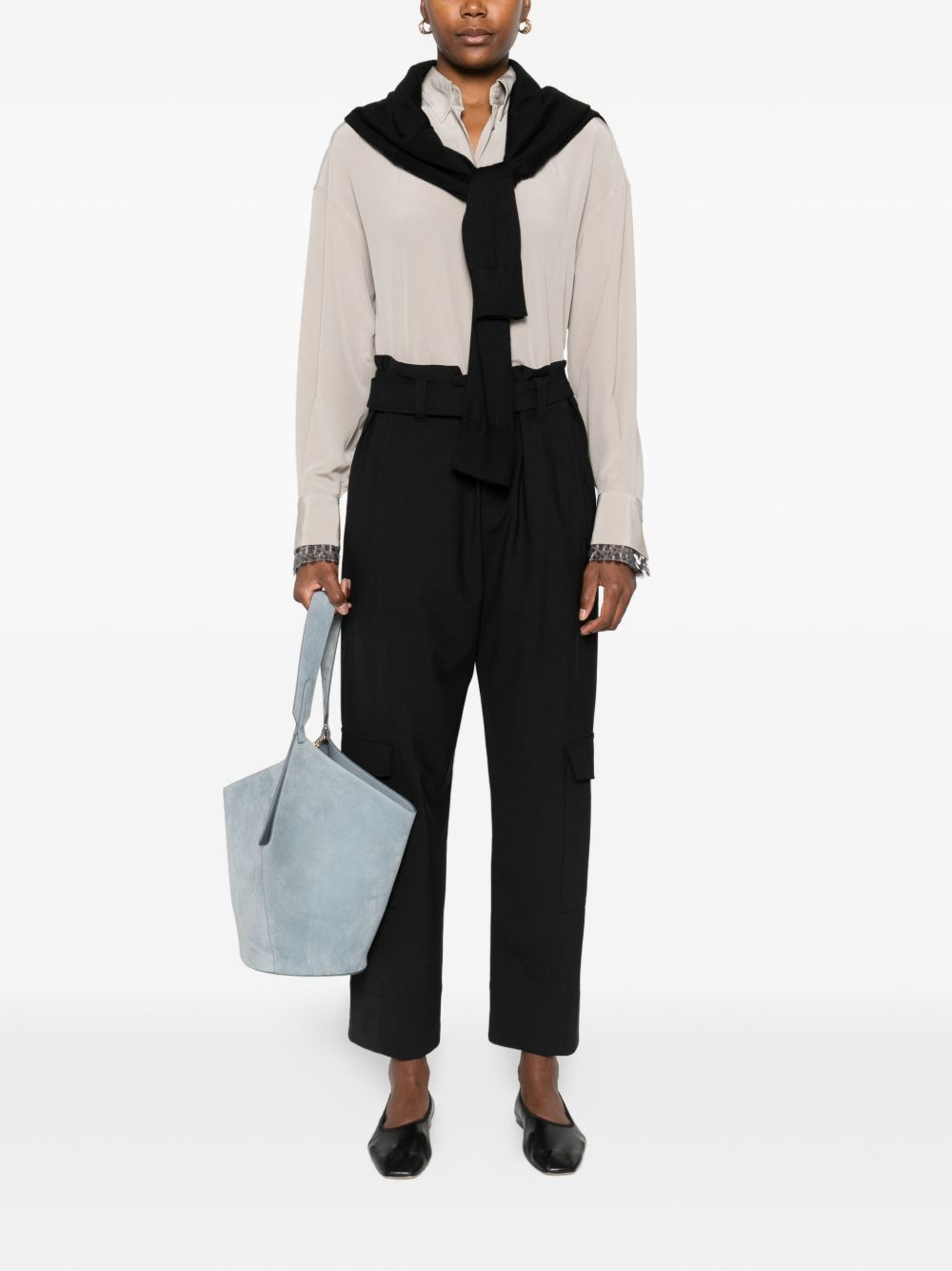sequin-embellished silk shirt - 2