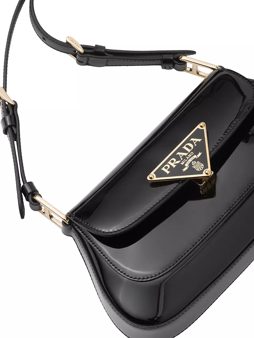 バッグ PRADA PLASTIC HANDLE PATENT HAND BAG PRADA PLASTIC HANDLE PATENT HAND BAG