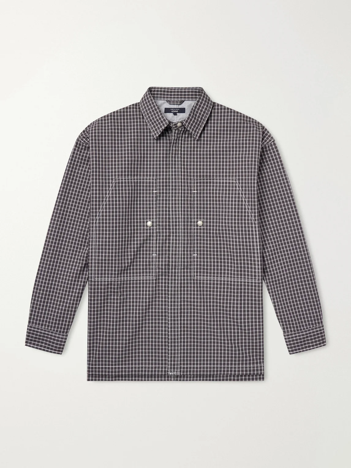 Checked Cotton-Shell Overshirt - 1