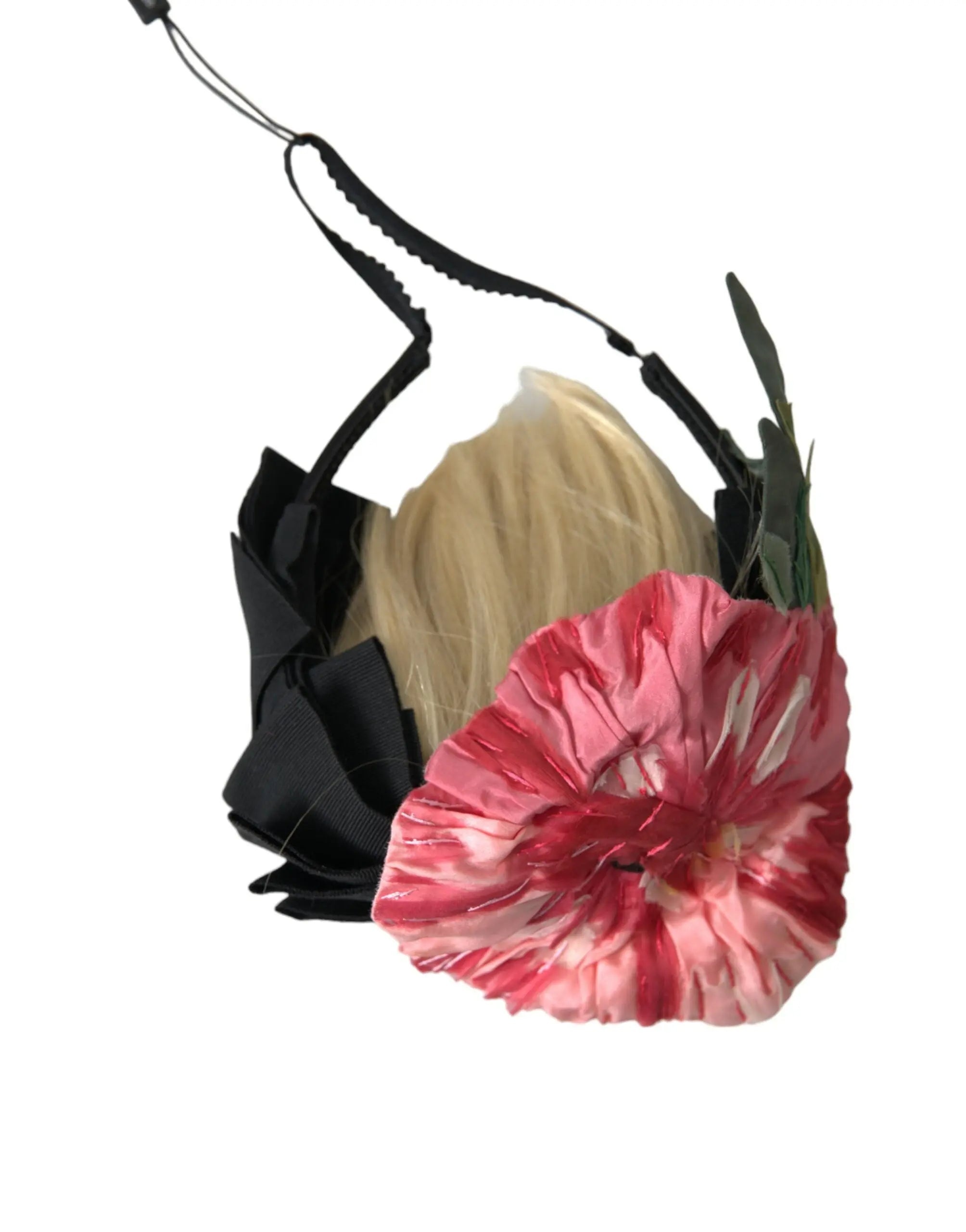 Dolce & Gabbana Black Viscose White Hair Parrucchiera 