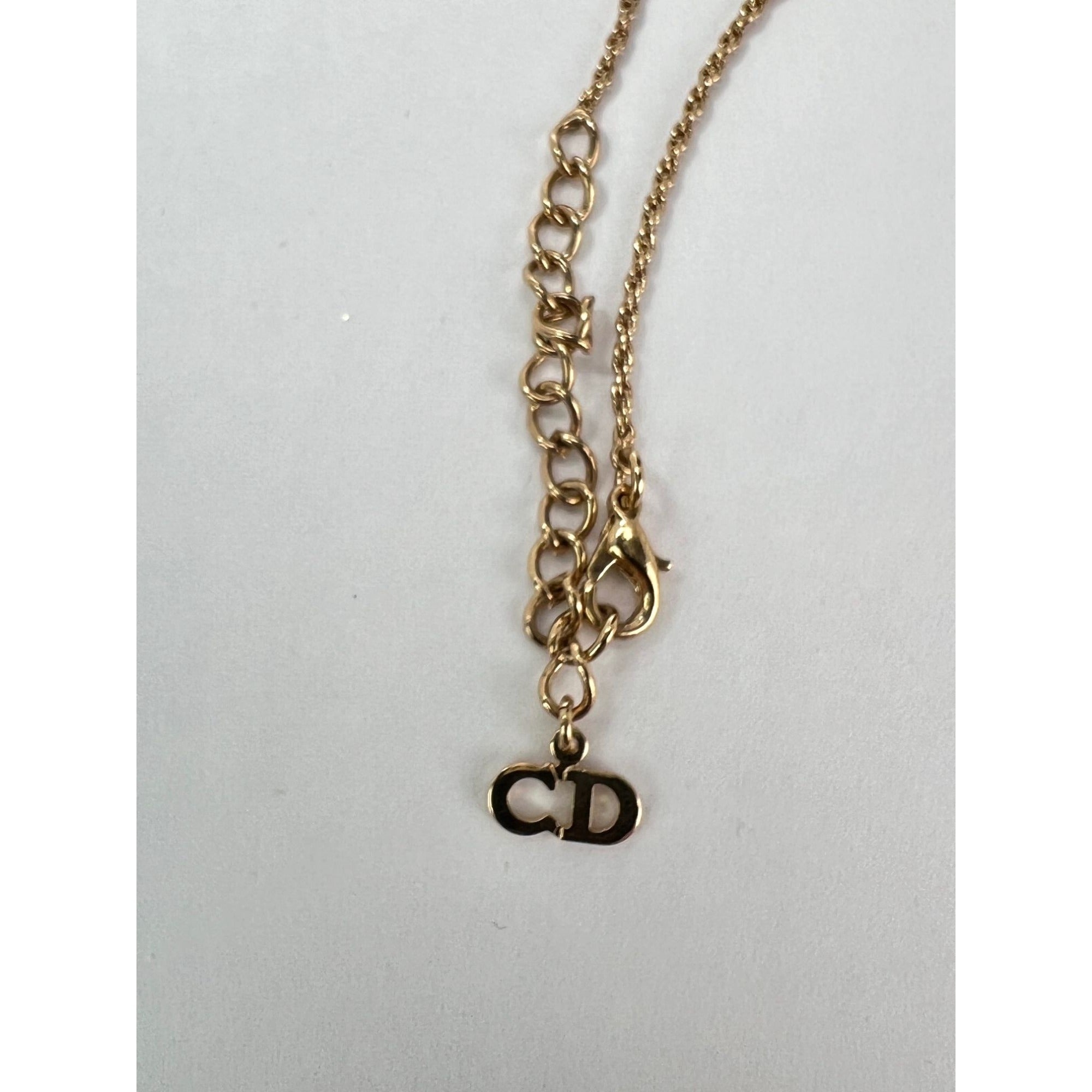 Christian Dior Multi Star Adjustable Silver Finish Necklace - 14