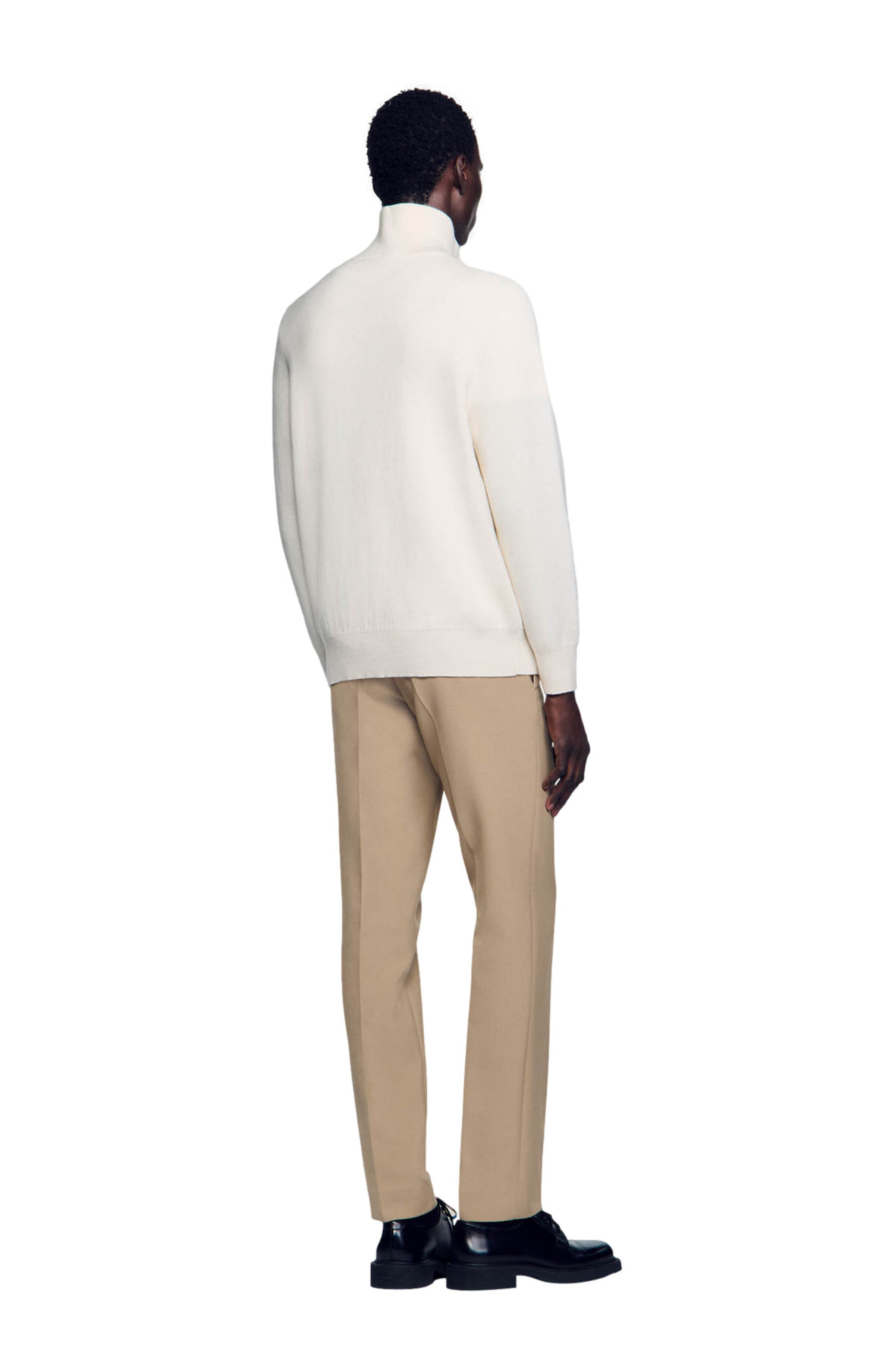 SANDRO Half-zip sweater in Ecru at Nordstrom - 2