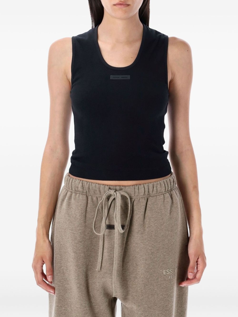 rib-knit tank top - 1