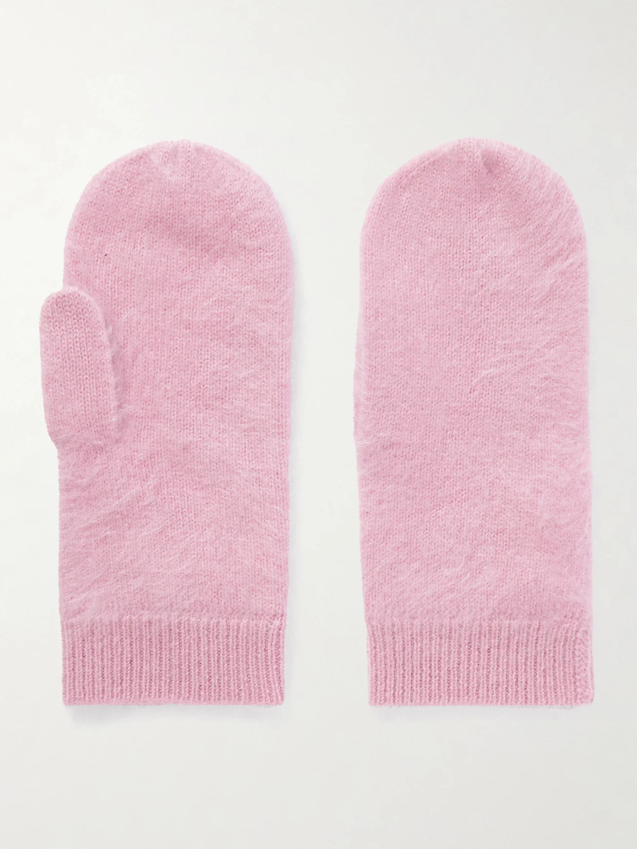 Brushed-cashmere Mittens - 1