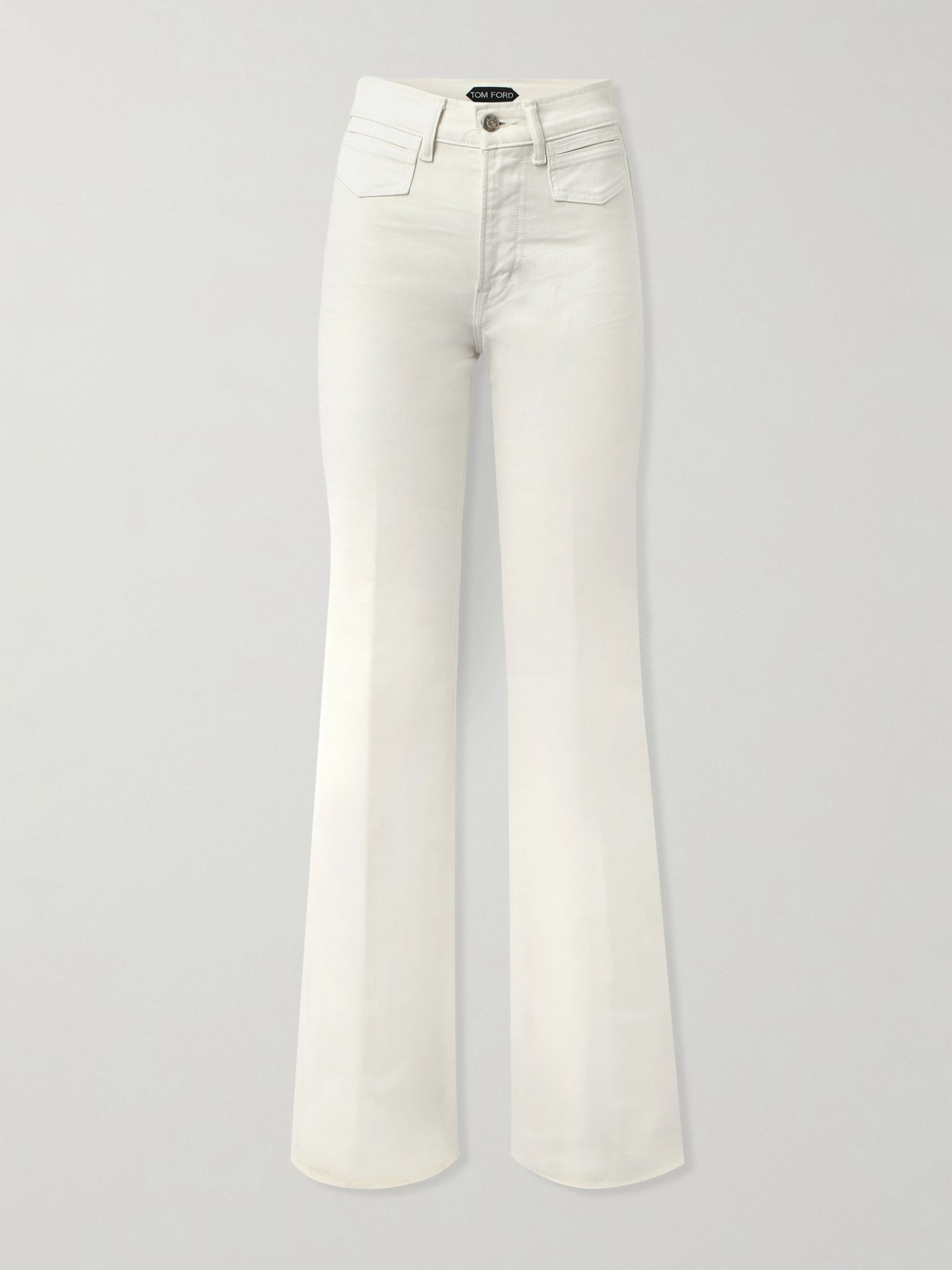 Mid-rise flared denim jeans White - 1