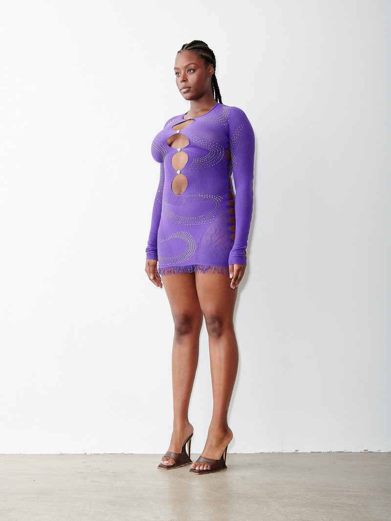 POSTER GIRL RHINESTONED MIRANDA DRESS TWILIGHT outlook
