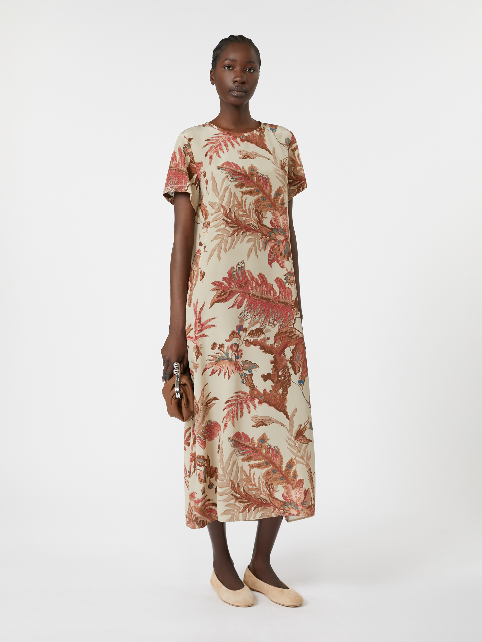 REVERE Printed silk T-shirt dress - 2