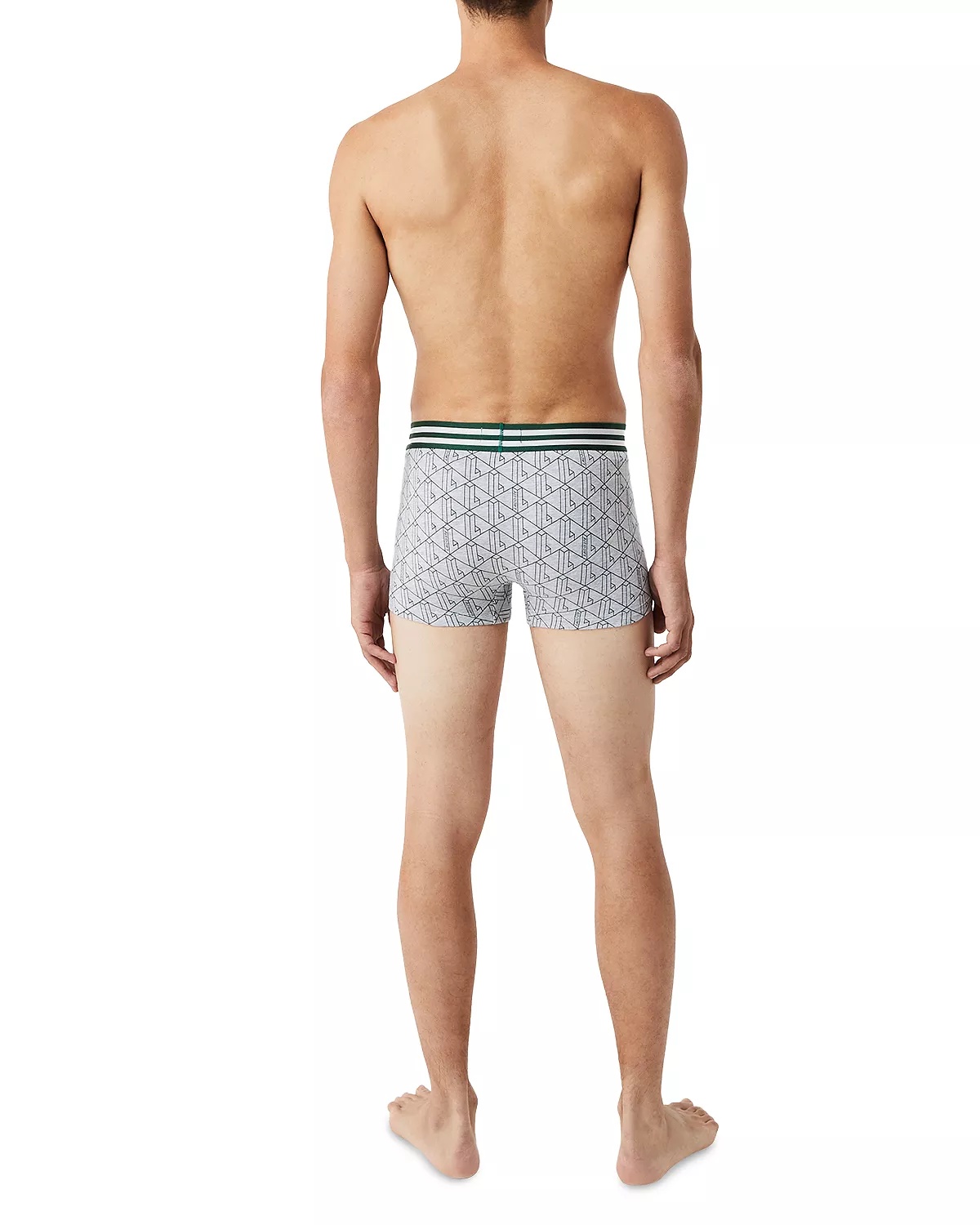 Cotton Stretch Striped Logo Waistband Trunks, Pack of 3 - 3