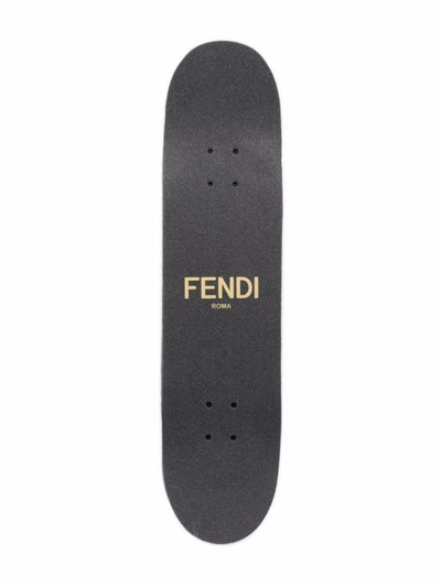 FENDI logo-print metallic skateboard outlook