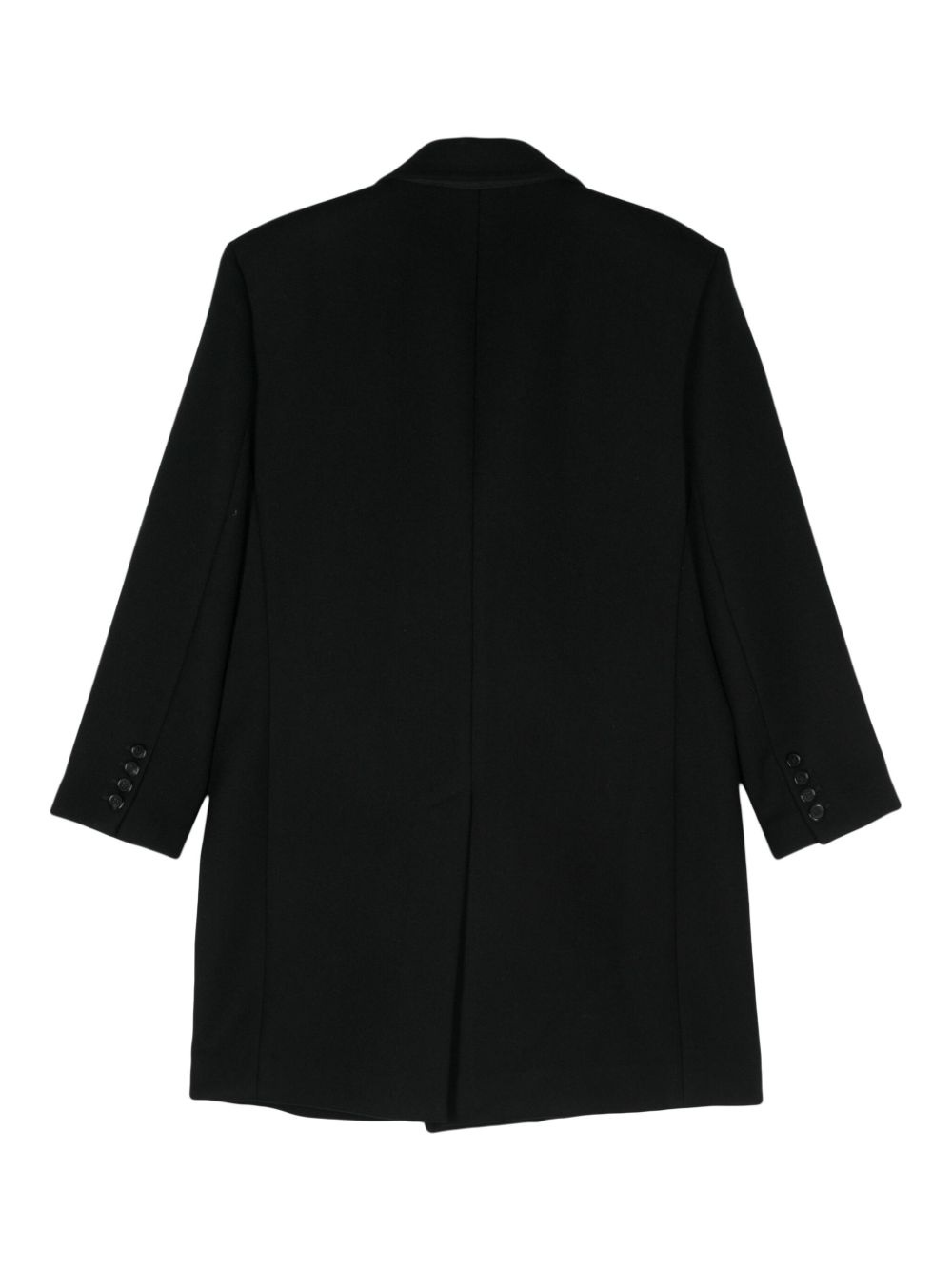 double-breasted wool coat - 2