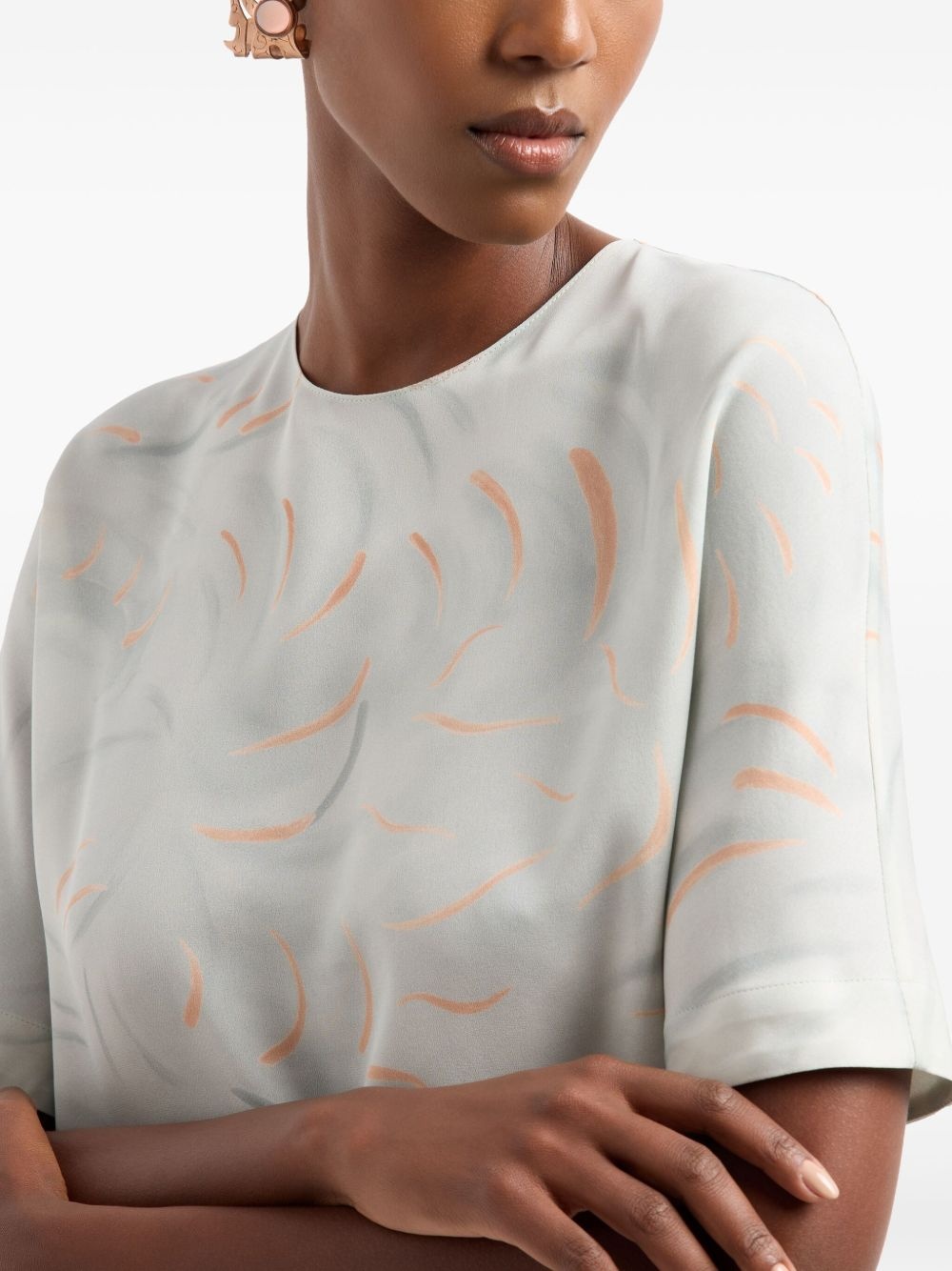 mulberry-silk T-shirt - 4