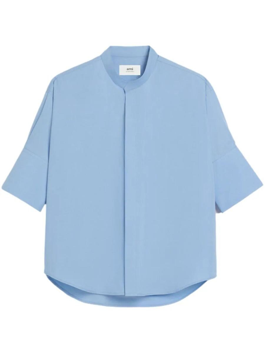 AMI PARIS MANDARIN COLLAR SHIRT CLOTHING - 1