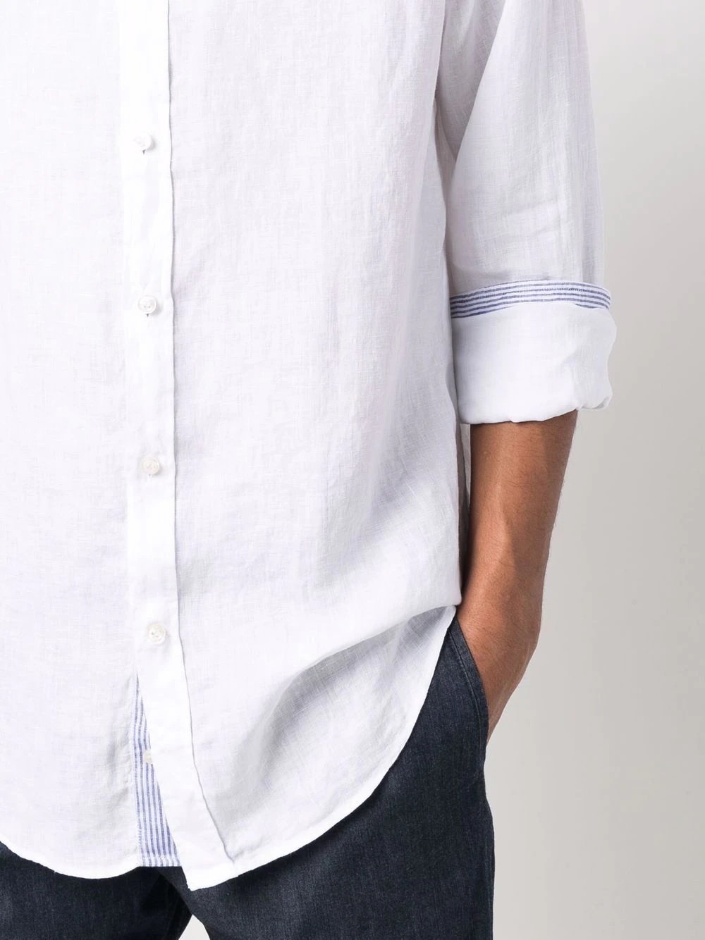 button-up linen shirt - 5