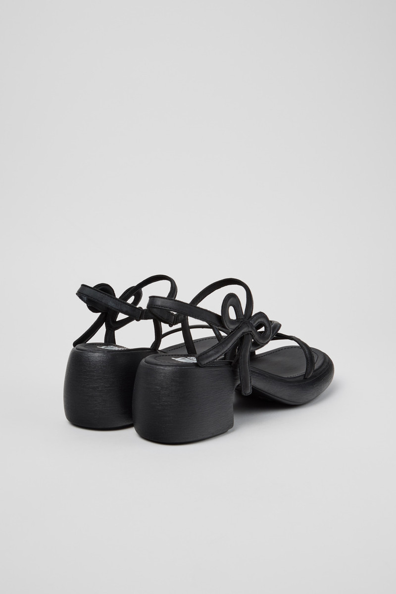 CAMPERLAB Black Leather Sandals for Women. outlook