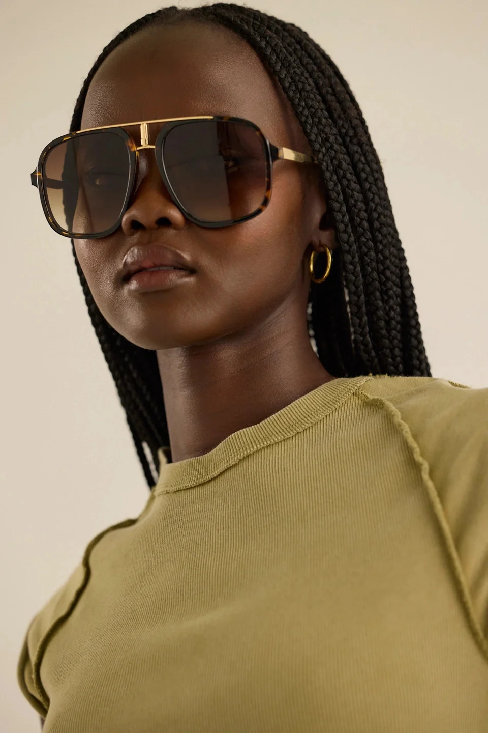 Janis Detail Aviator Sunglasses - 1