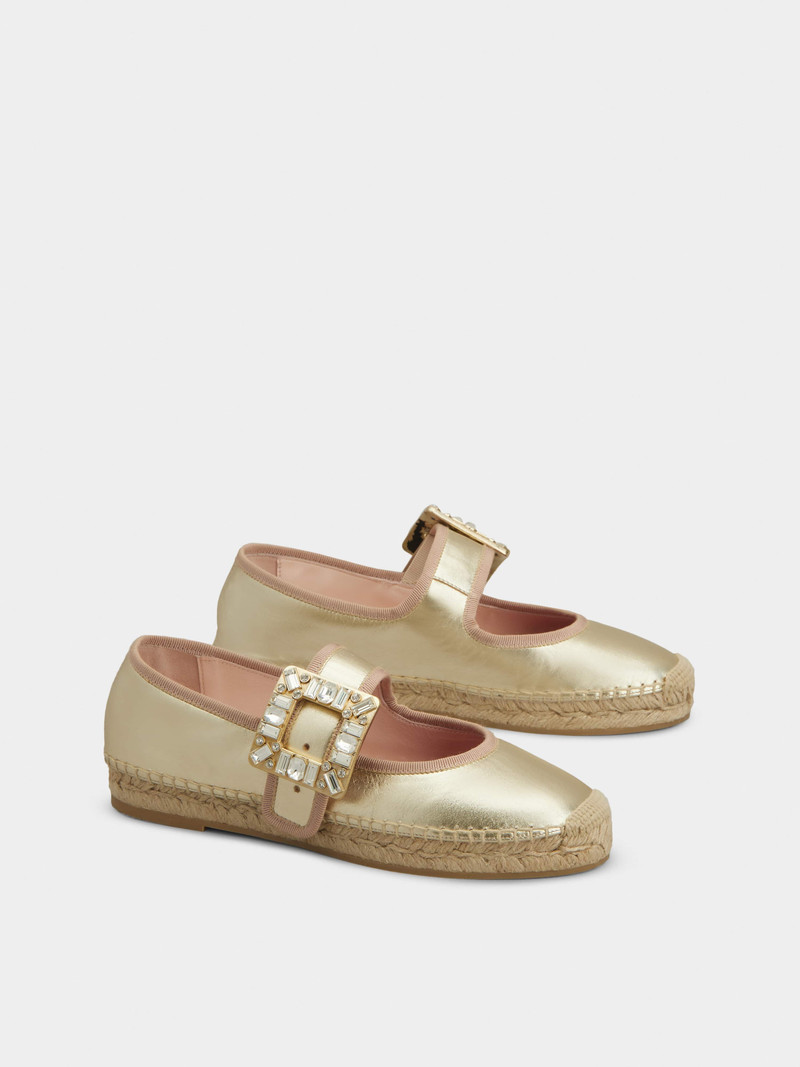 Strass Buckle Babies Espadrilles in Soft Leather 2