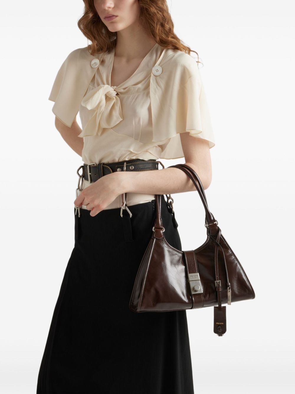 medium leather shoulder bag - 2