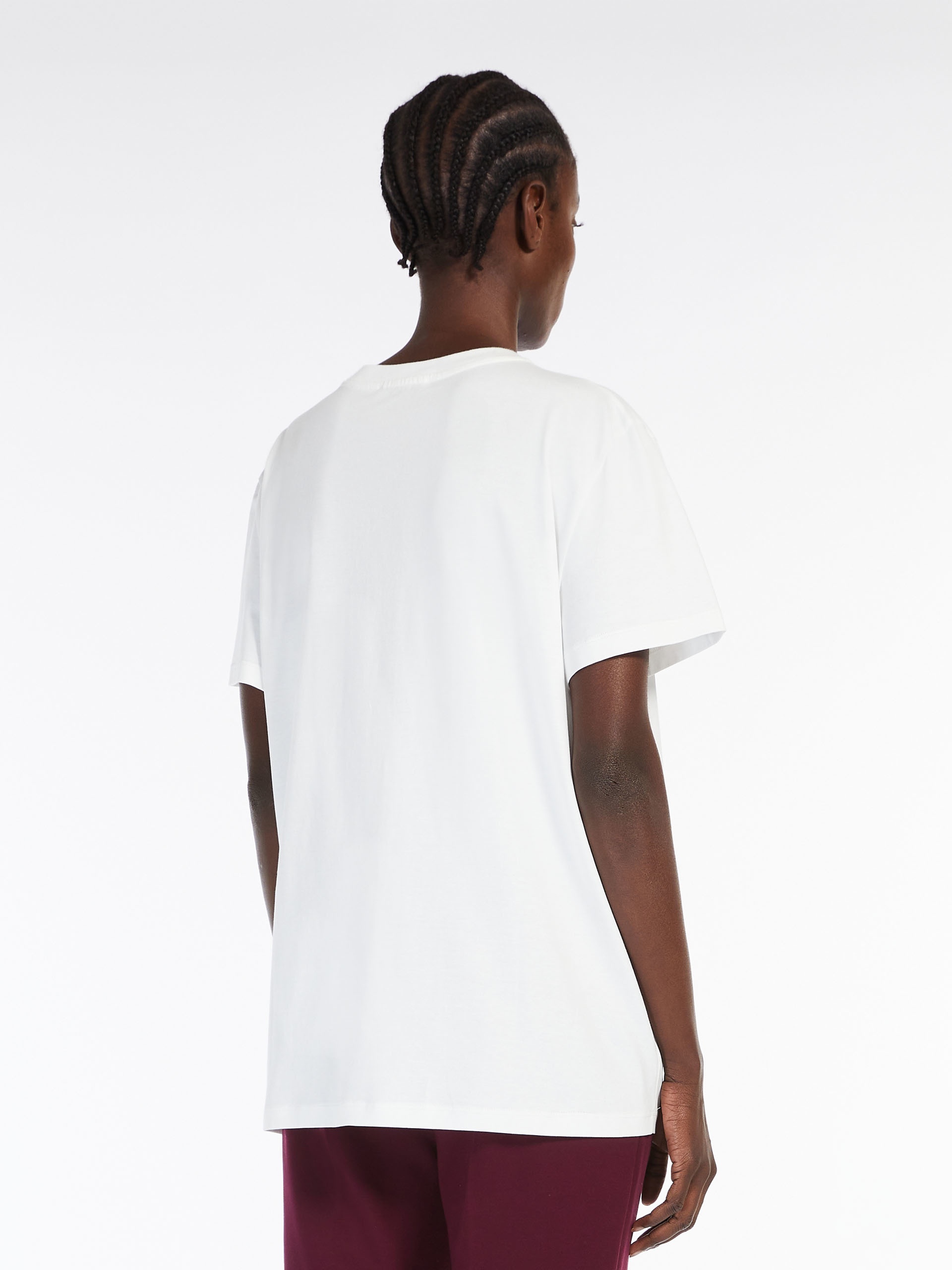 Max Mara TSHIRT Embroidered cotton T-shirt | REVERSIBLE