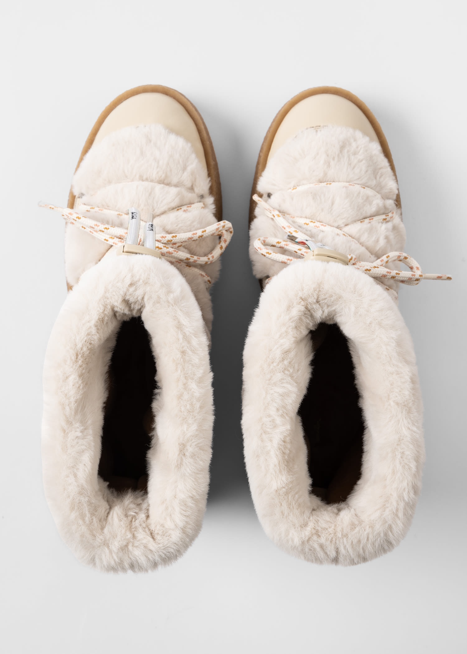 Cream Leather 'Hallie' Snow Boots - 5