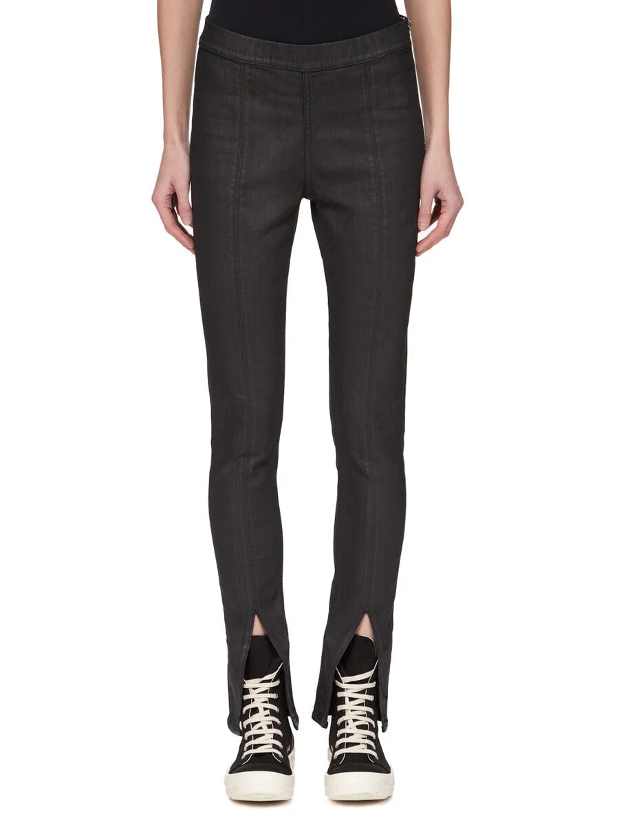 front-split zip-detail jeans - 1