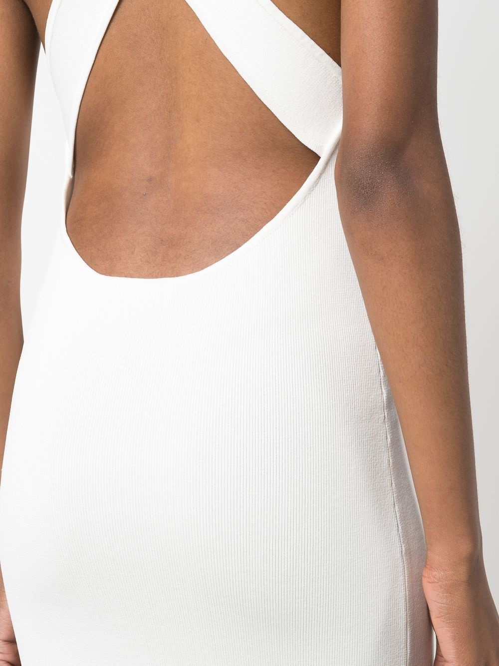 ribbed cross-strap midi dress - 5
