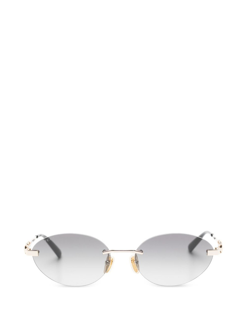 oval-frame sunglasses 1