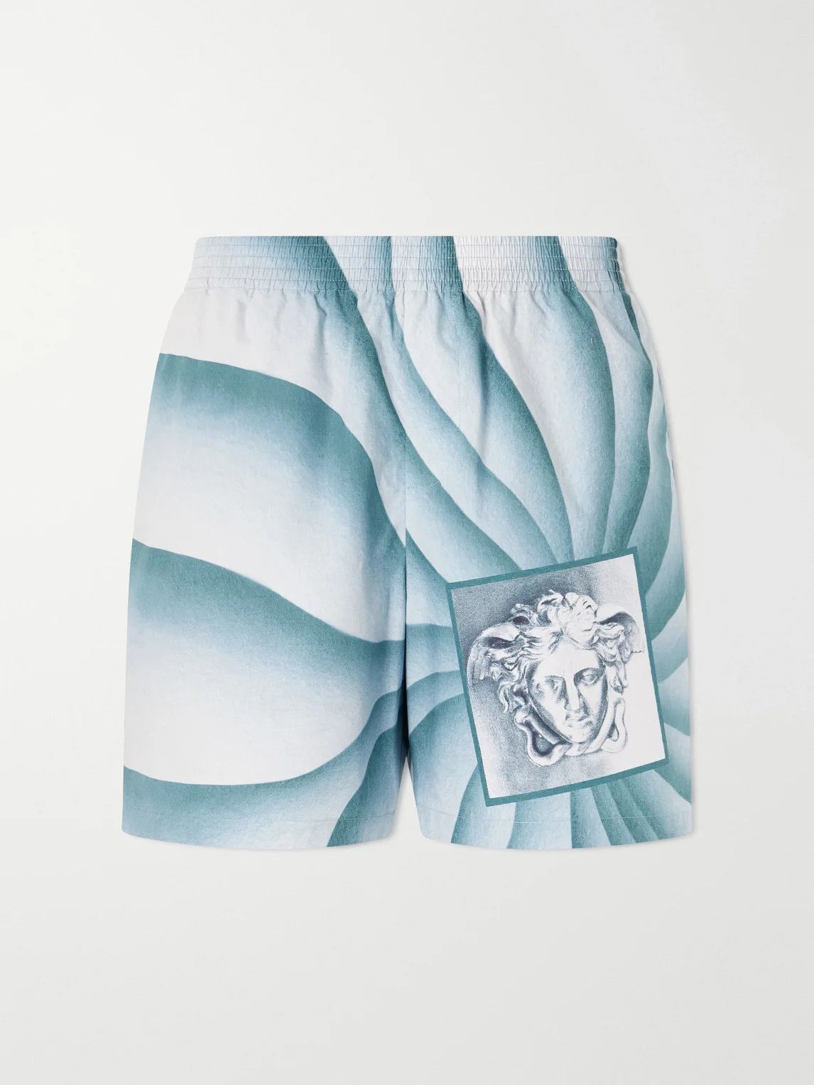 Wide-leg Printed Cotton-Poplin Shorts - 1