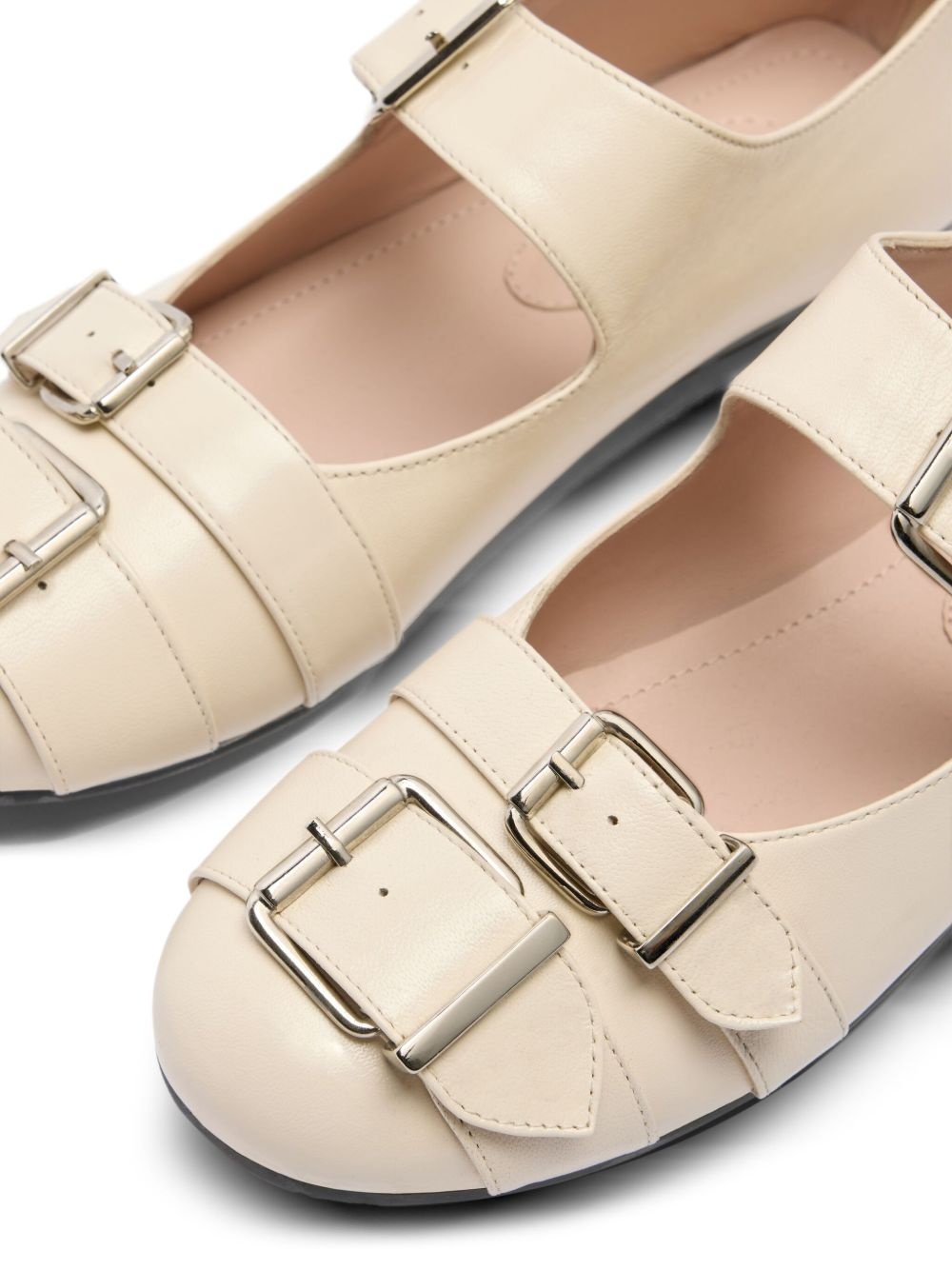 triple-buckle ballet flats - 2