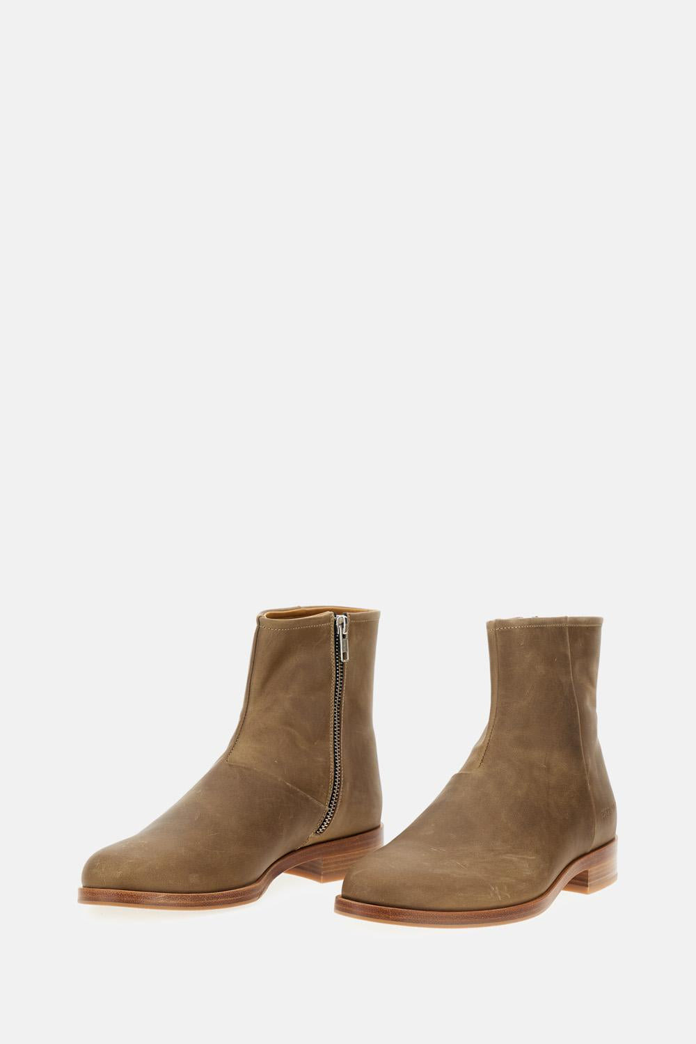 ZIPPER BOOT IN WAXED SUEDE - 2