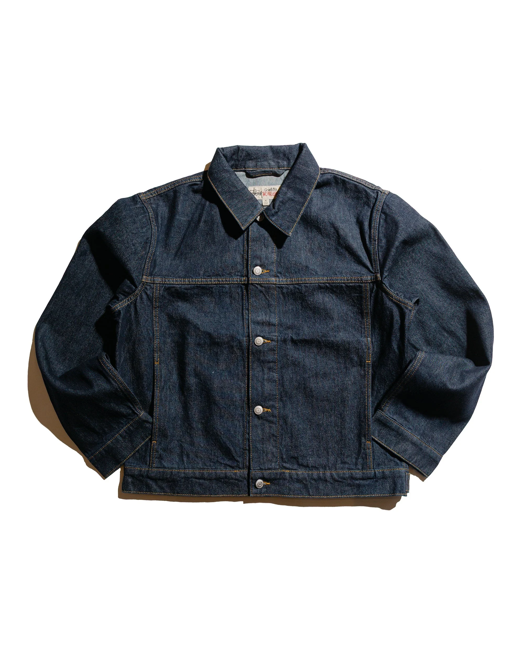 Stüssy Trucker Jacket Denim Rinsed Indigo - 1