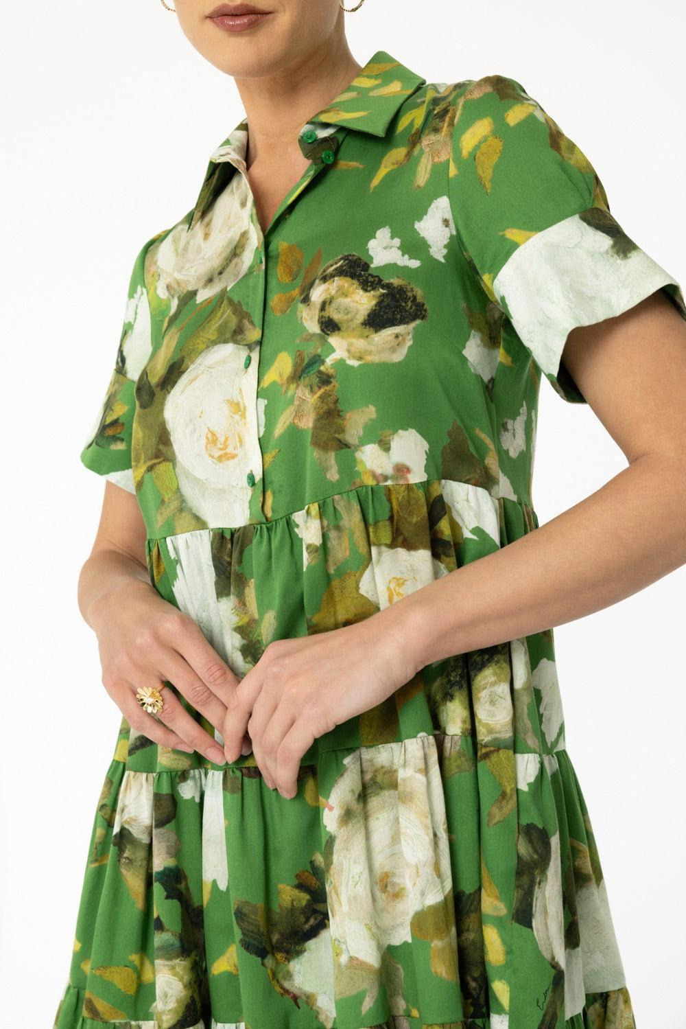 Short Sleeve Shirt Dress - 3