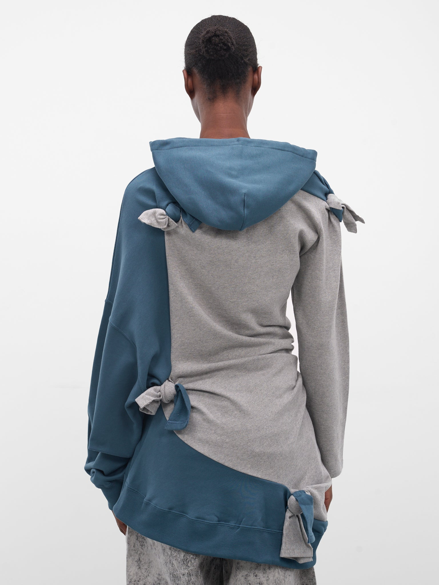 Asymmetric Deconstructed Two-Tone Hoodie - 3