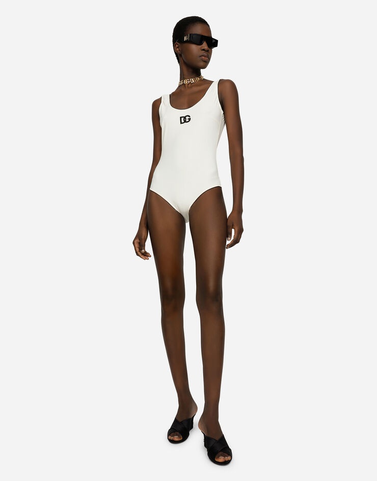 Olympic one-piece swimsuit with logo - 2