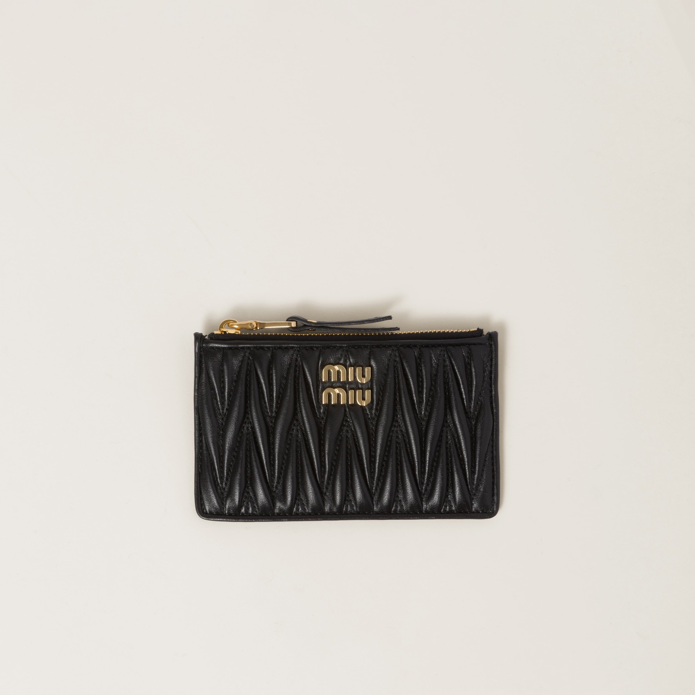 Matelassé nappa leather envelope wallet - 1