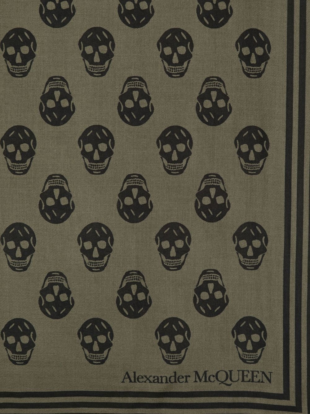 skull motif-print scarf - 2