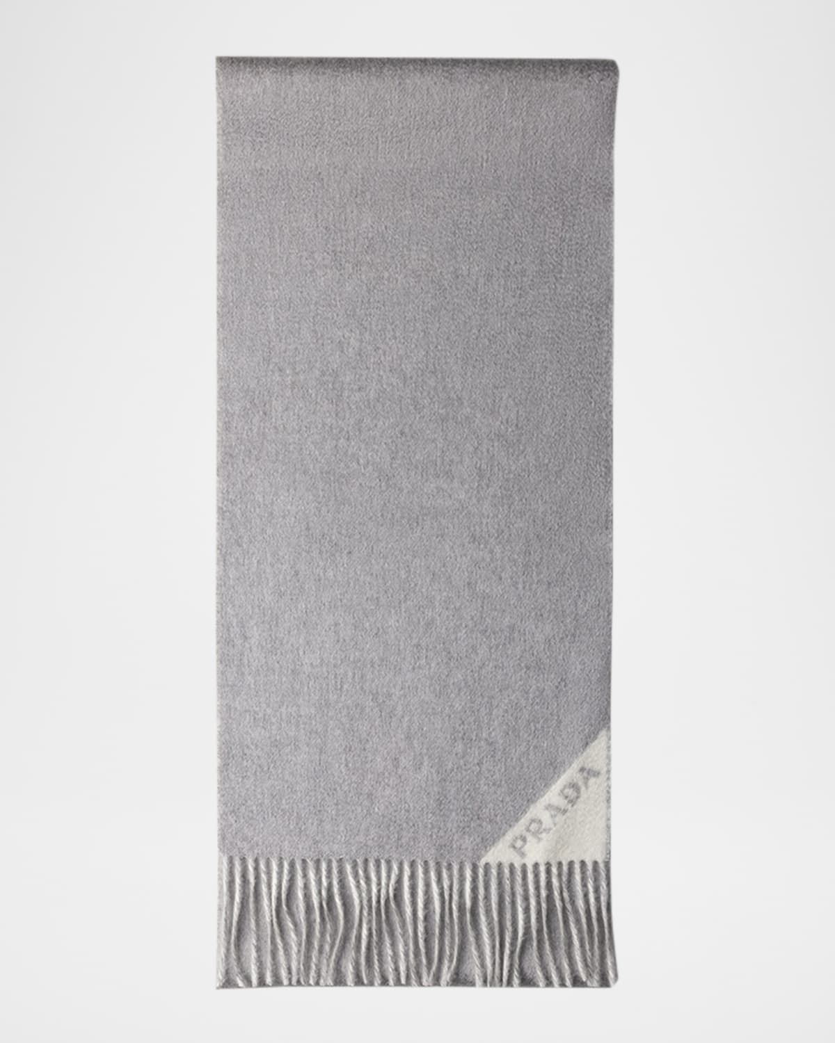 Prada Men's Double-Faced Cashmere Scarf neimanmarcus REVERSIBLE