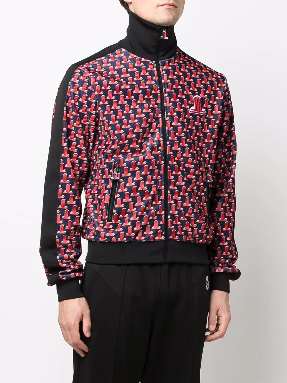 logo jacquard track jacket - 3