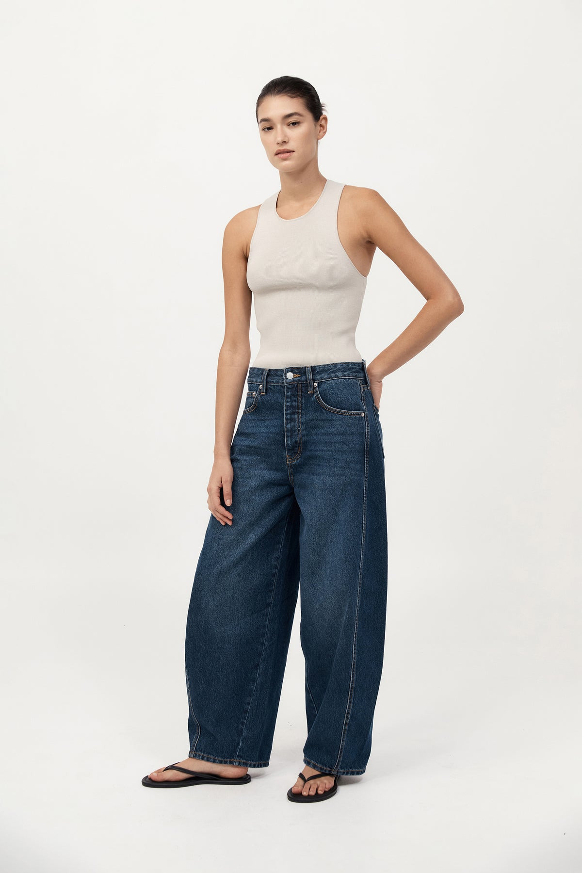 Sculpted Knit Top - Silver - 7