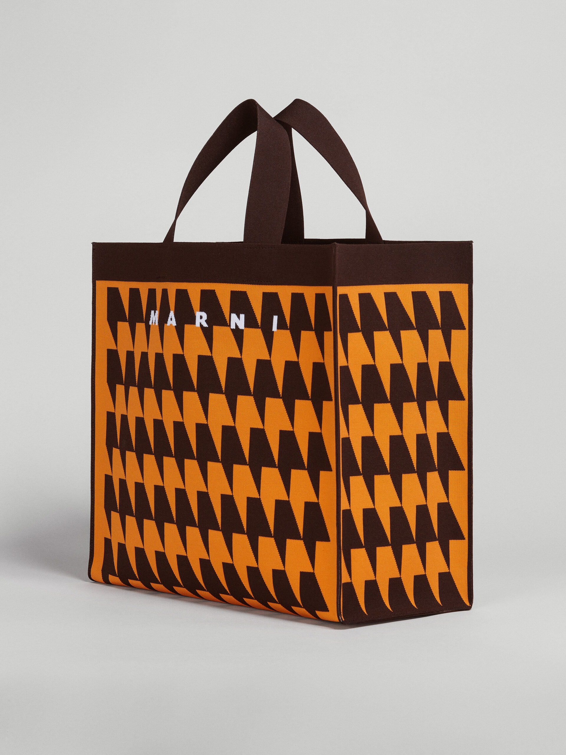 HOUNDSTOOTH JACQUARD SHOPPING BAG - 2