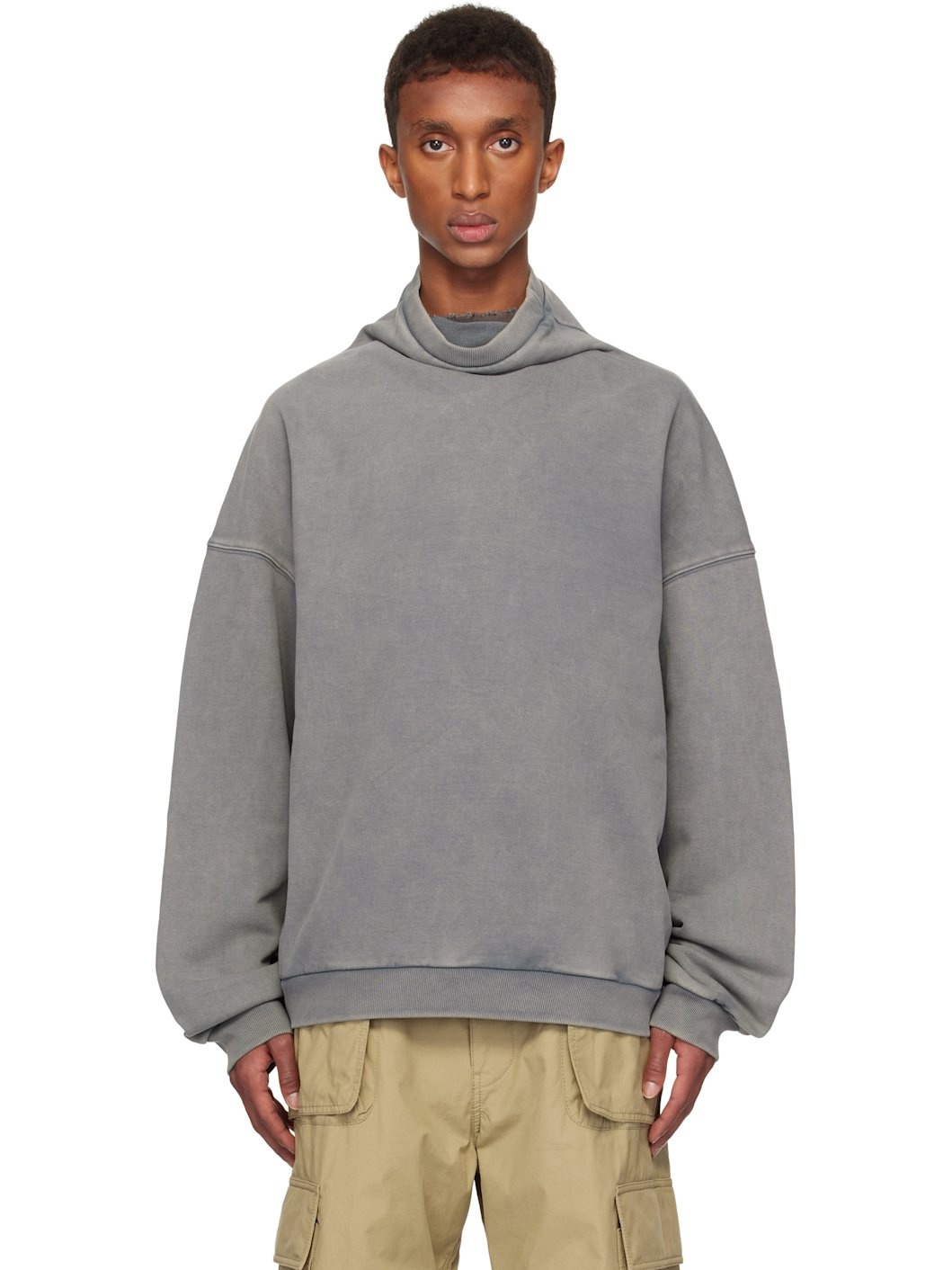 Gray Standard Logo Turtleneck - 1