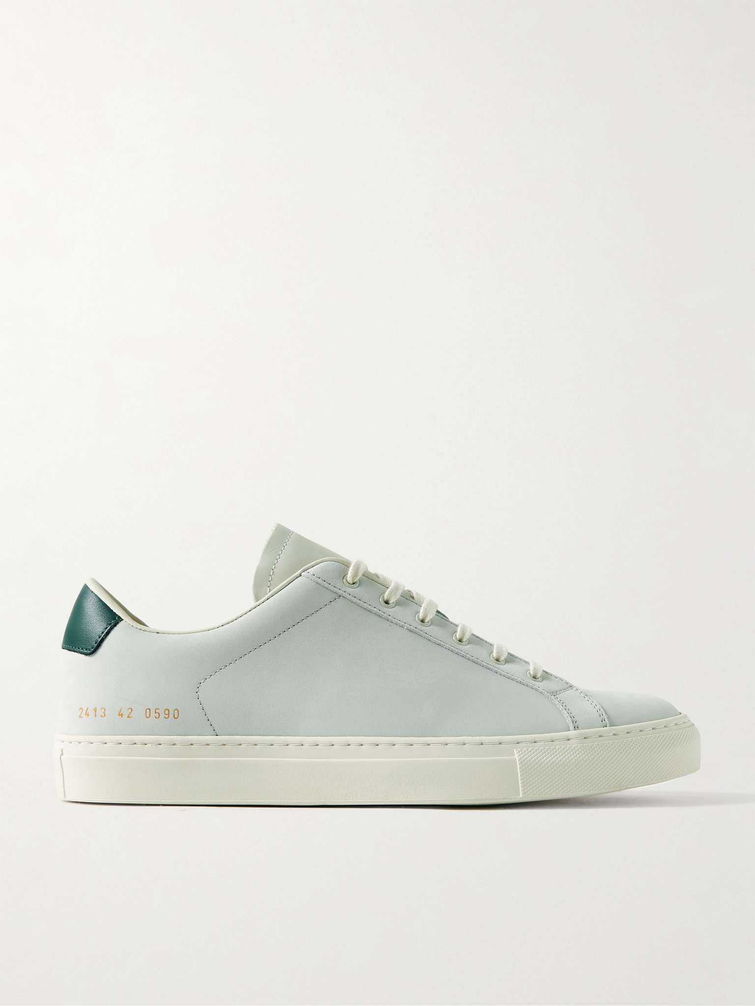 Retro Leather-Trimmed Nubuck Sneakers - 1