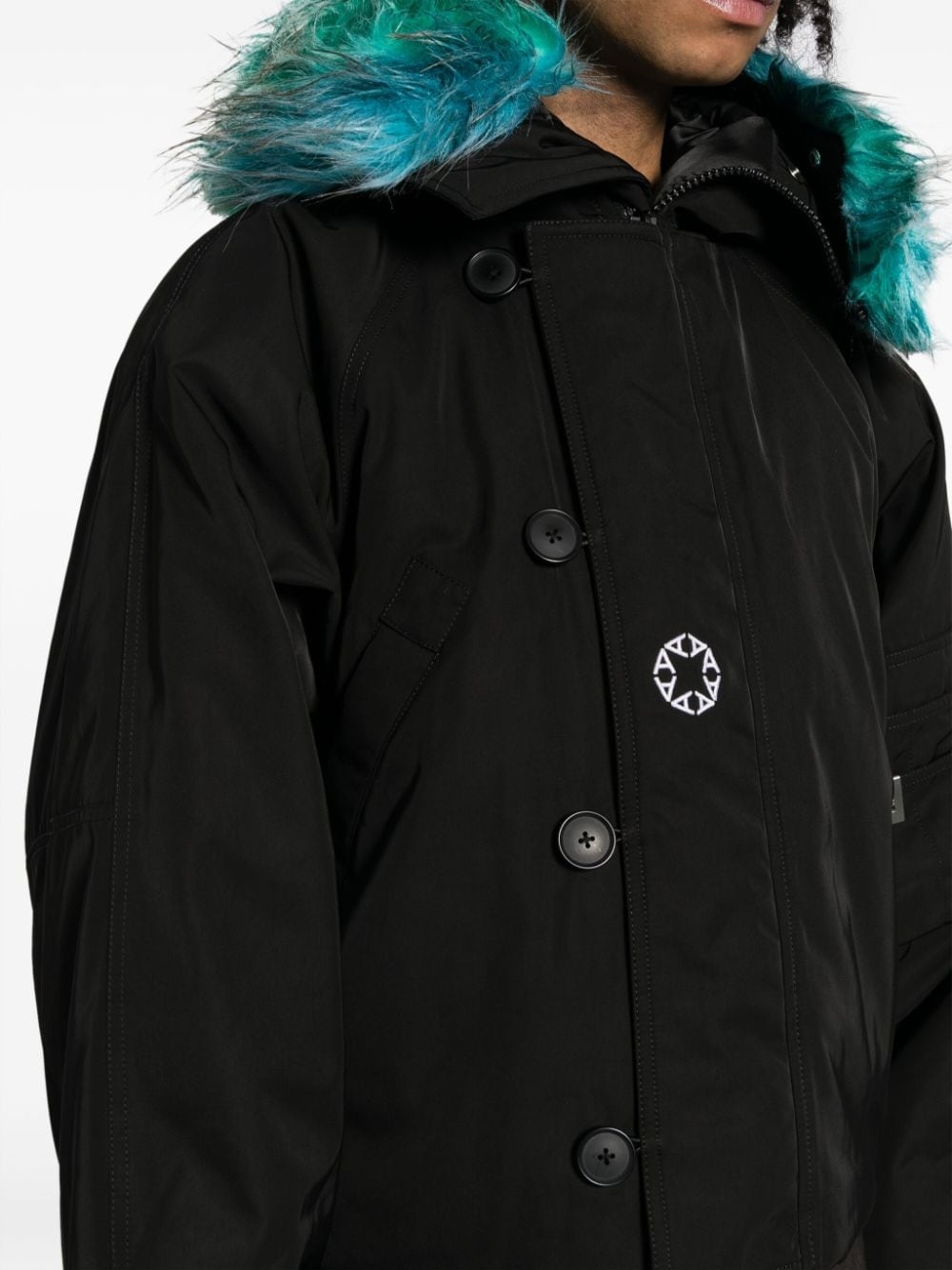graphic-print padded hooded jacket - 5