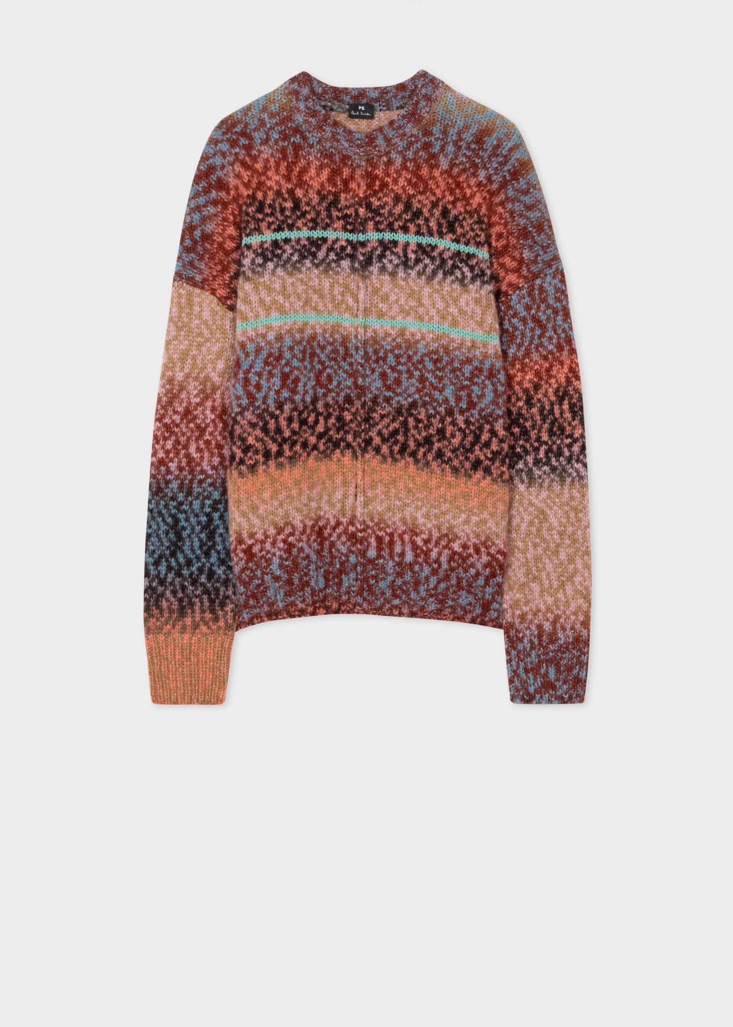 Ombre Stripe Knitted Sweater - 1