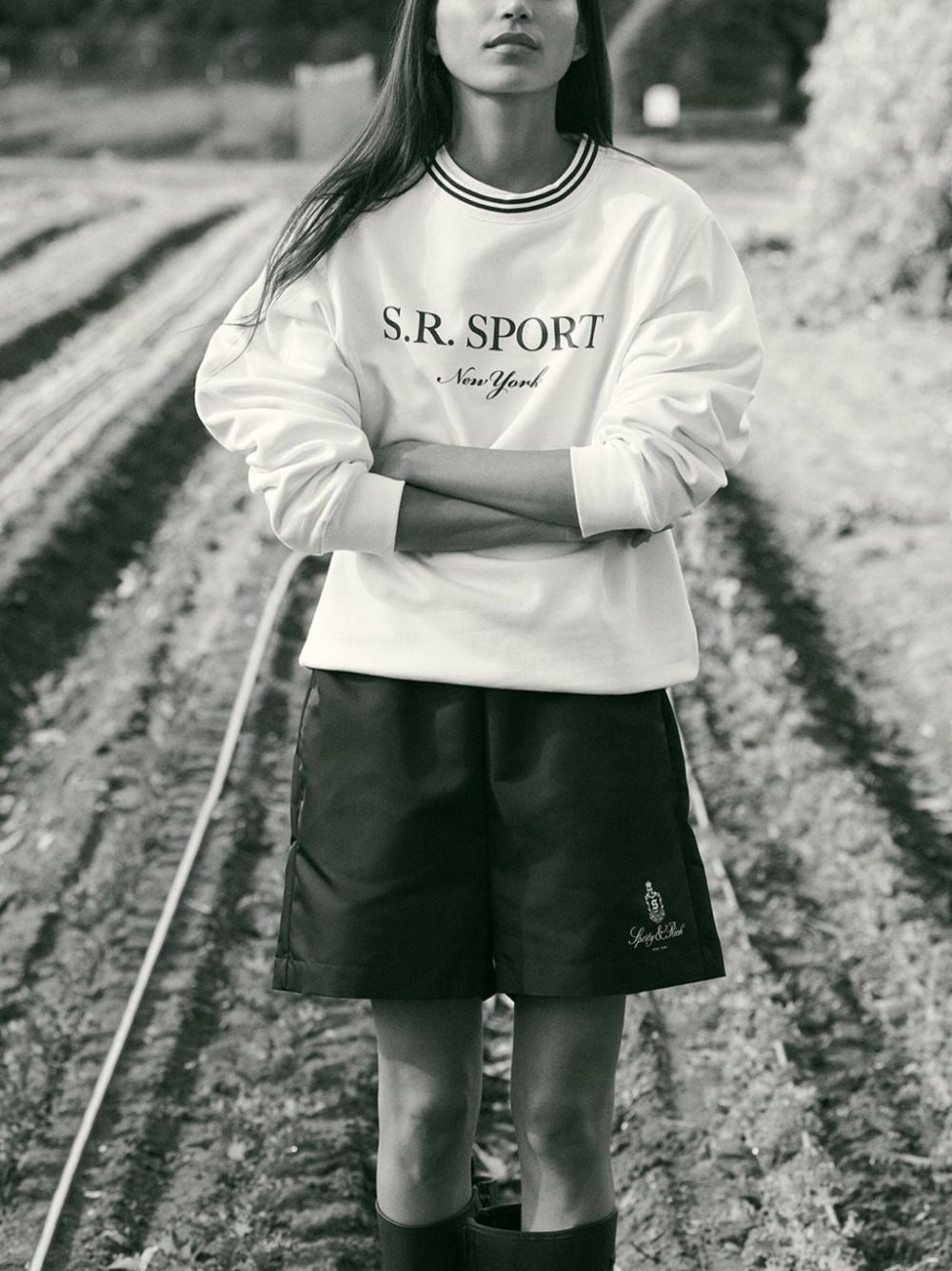 SR Sport logo-print cotton sweatshirt - 5