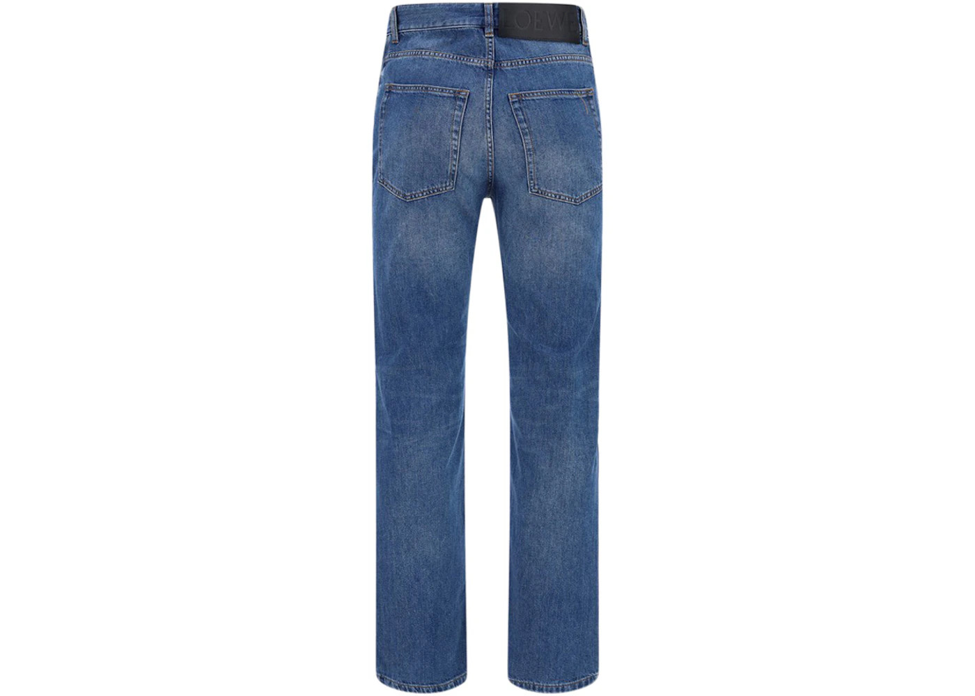 LOEWE Washed Denim Jeans Indigo Blue - 2