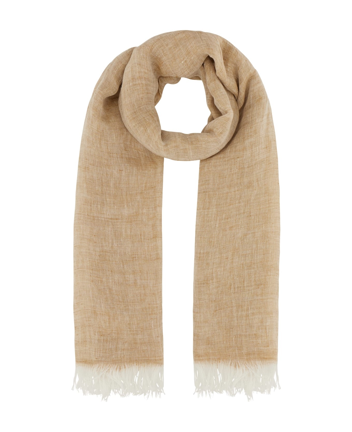 Sand Linen Alfredo Scarf - 1